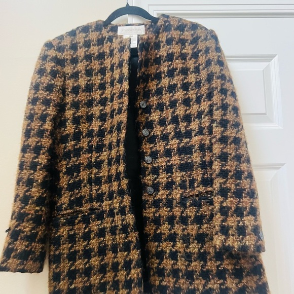 Jones New York Black and Brown Houndstooth Blazer - Picture 2 of 7